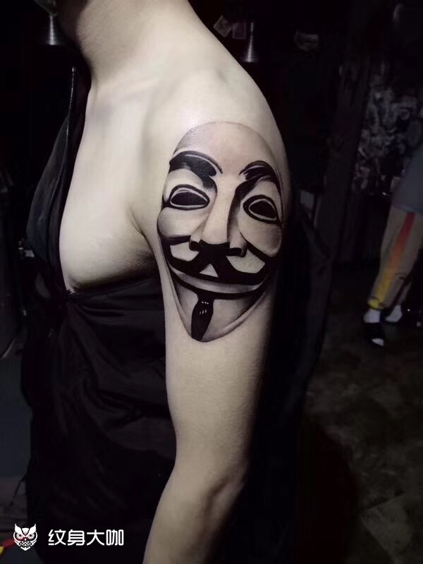 v字仇杀_纹身图案手稿图片_方波的纹身作品集