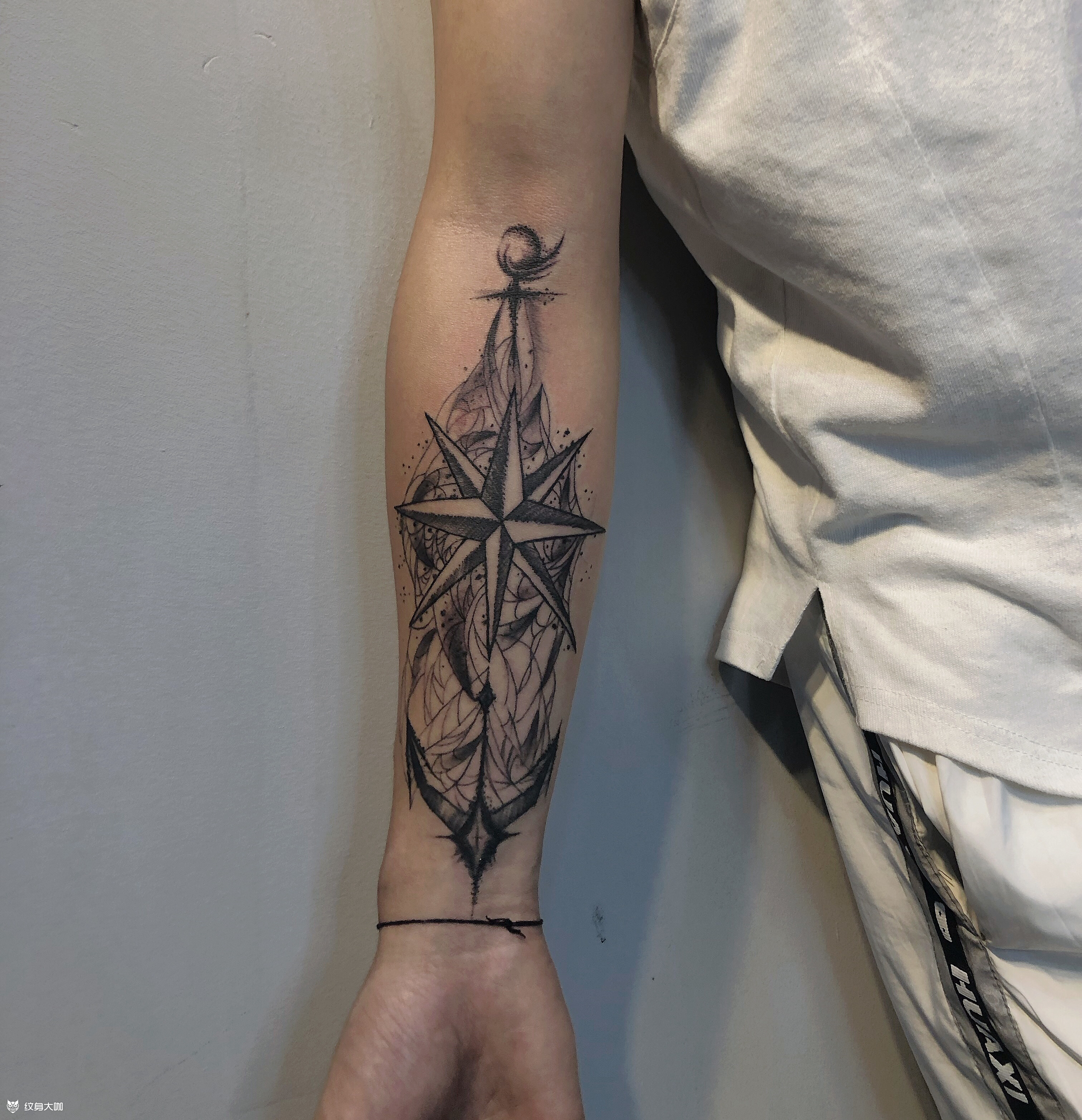 船矛_纹身图案手稿图片_小d的纹身作品集