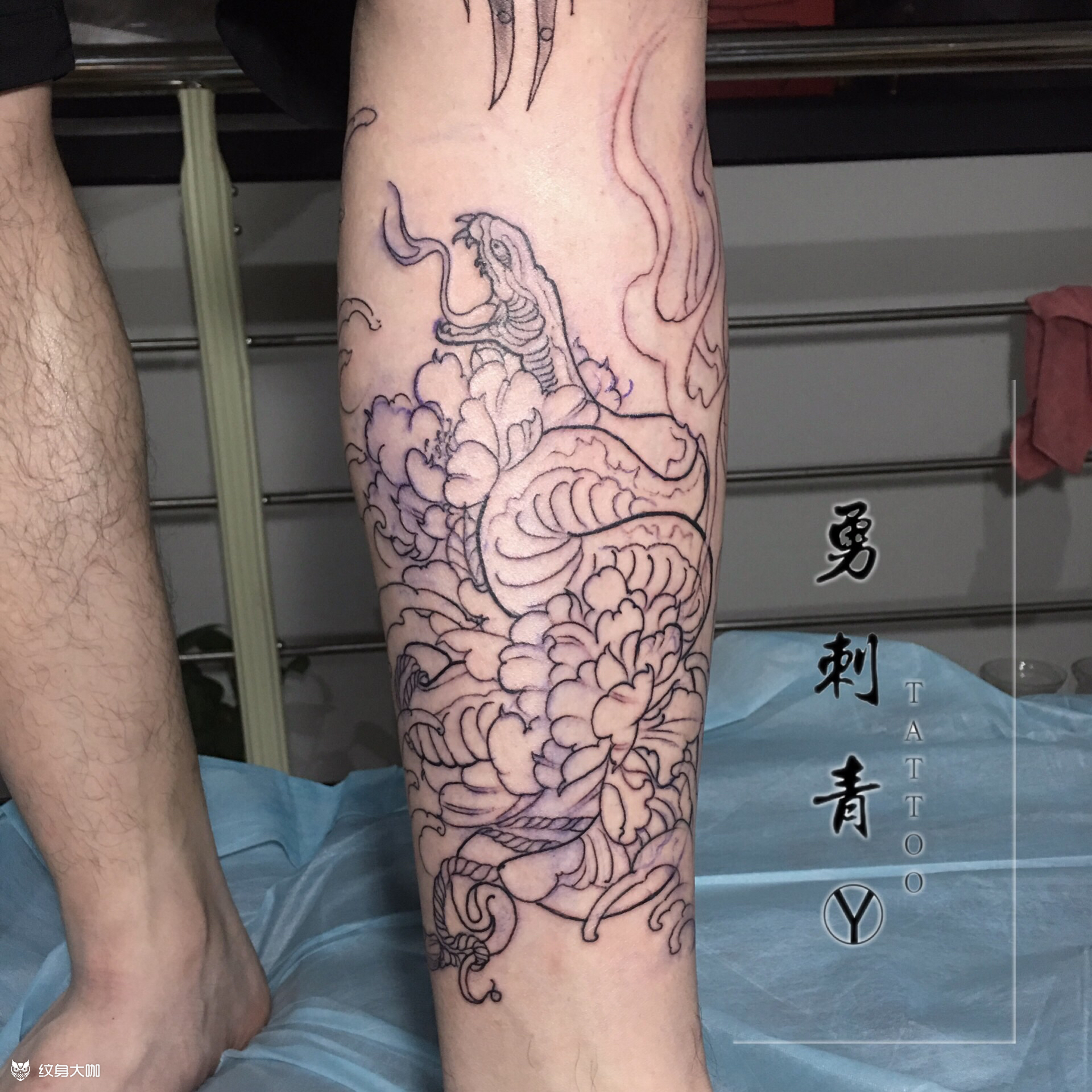 十二生肖之大龙小龙_纹身图案手稿图片_勇,的纹身作品