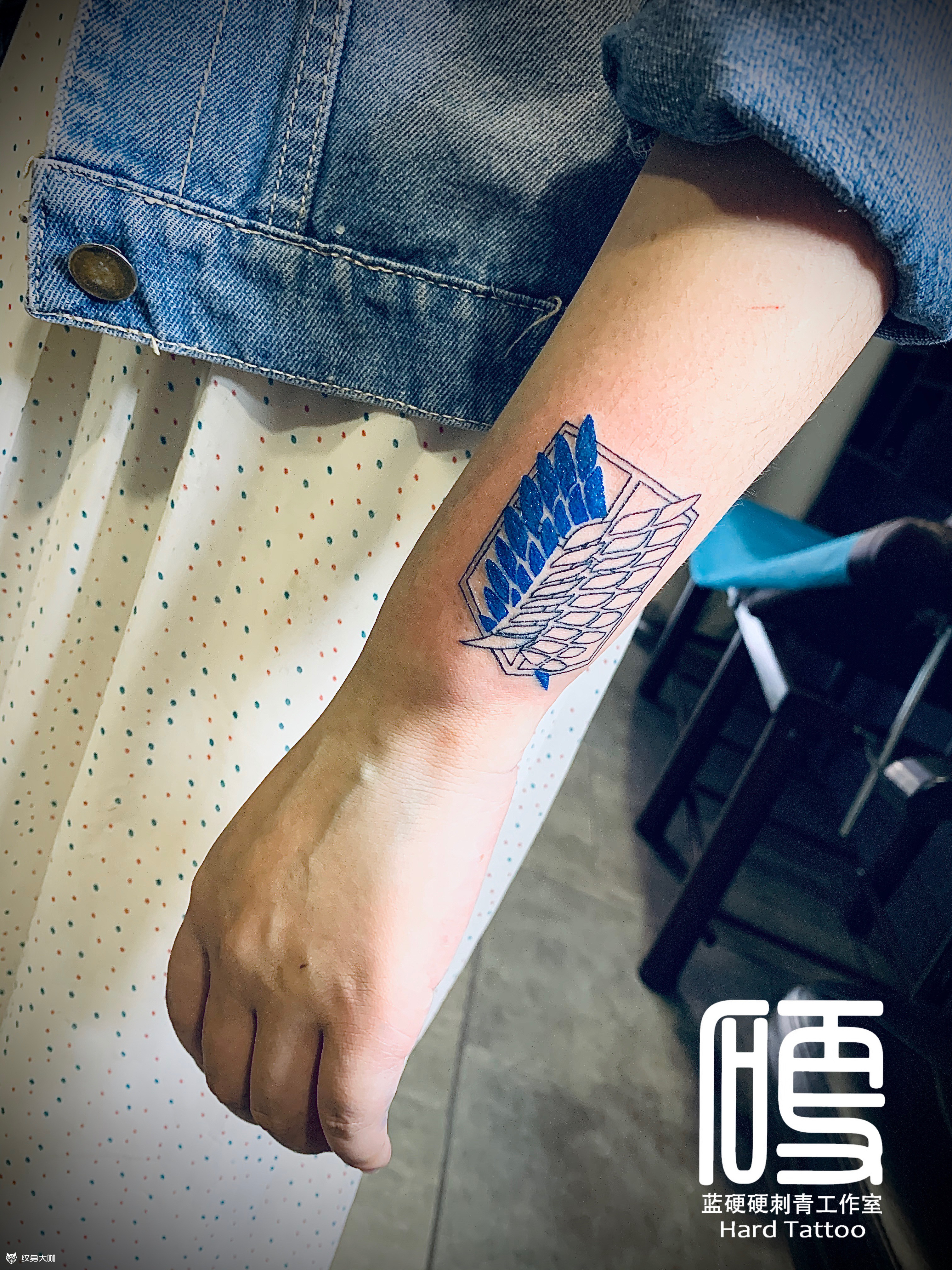 自由之翼_纹身图案手稿图片_padzero 的纹身作品集