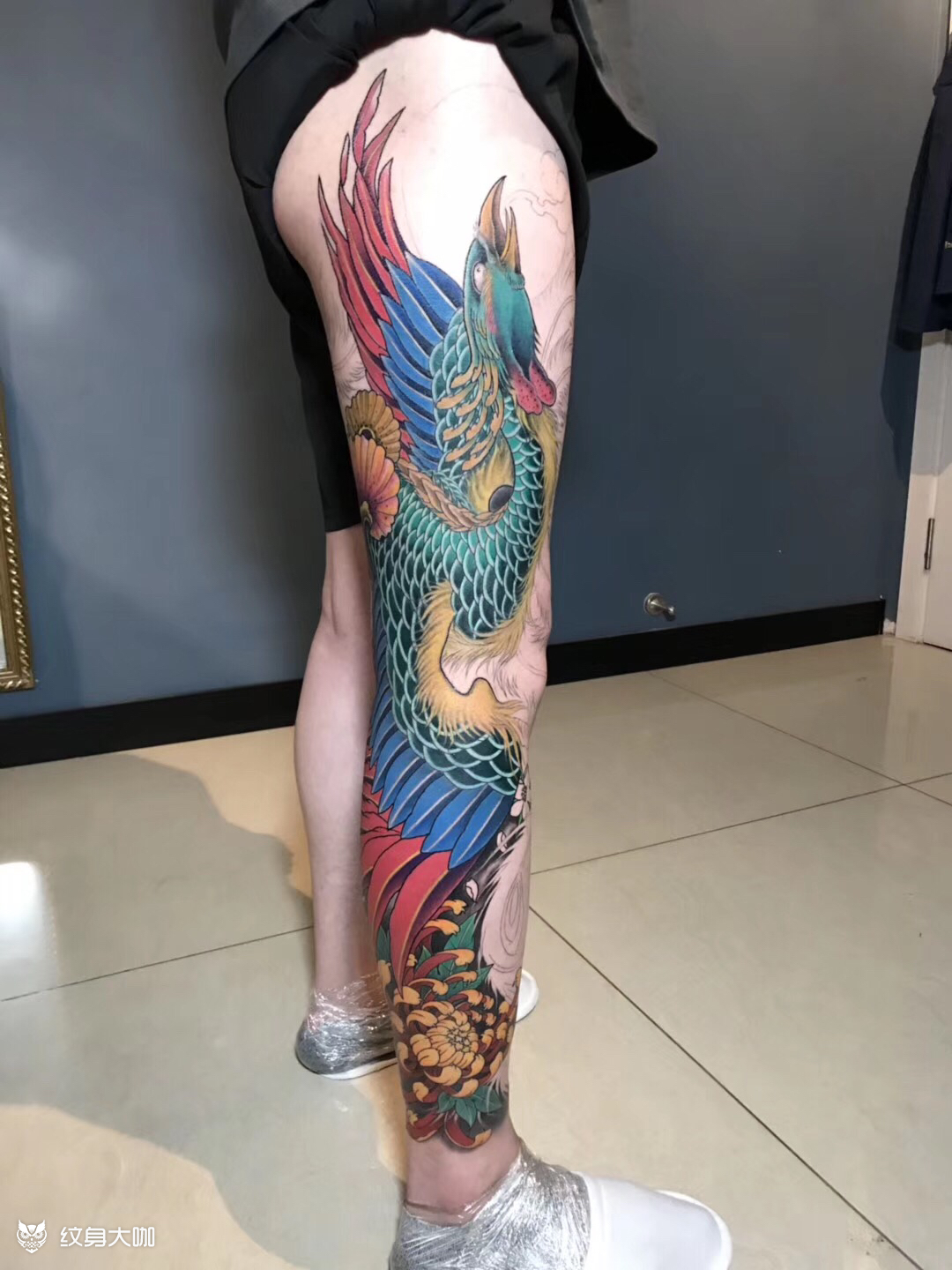 花腿 凤凰 制作过程(年前做_纹身吧社区 - 纹身大咖