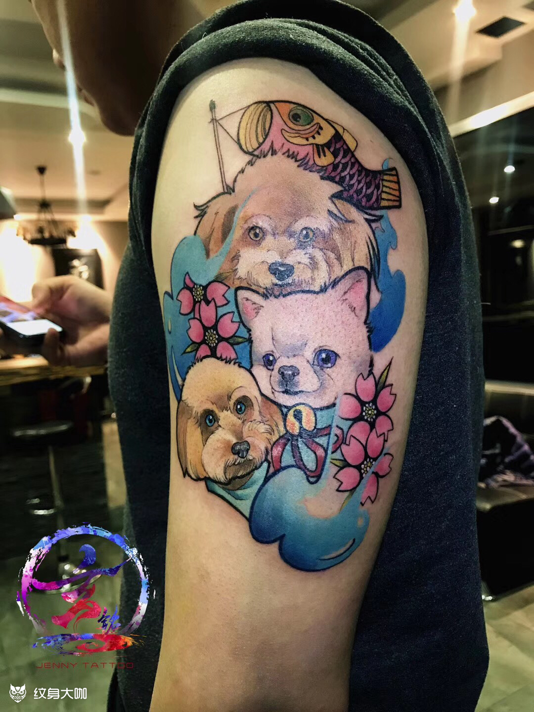 纹身图案素材第454期：可爱的狗狗_纹身百科 - 纹身大咖