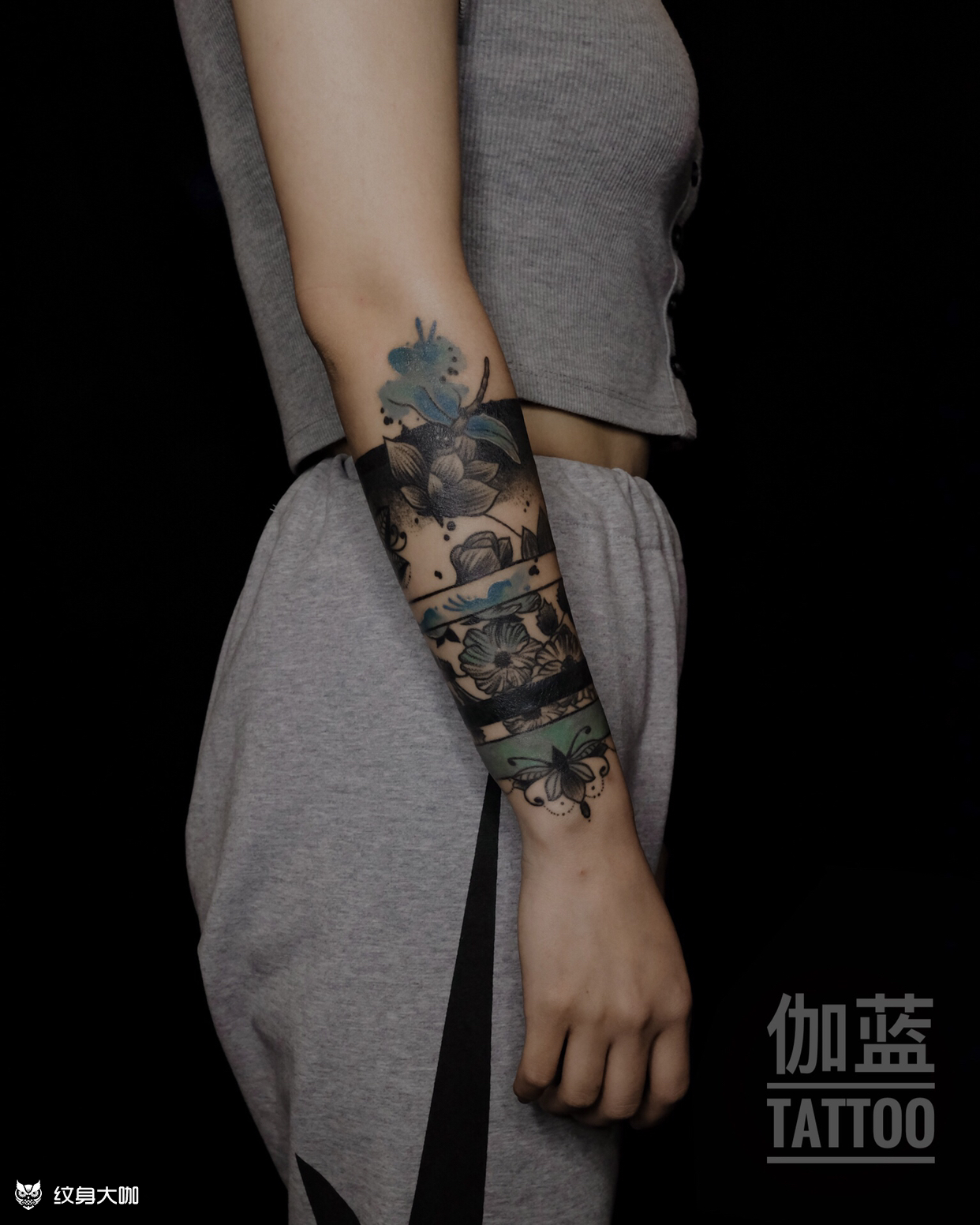 包小臂_纹身图案手稿图片_"jiu的纹身作品集