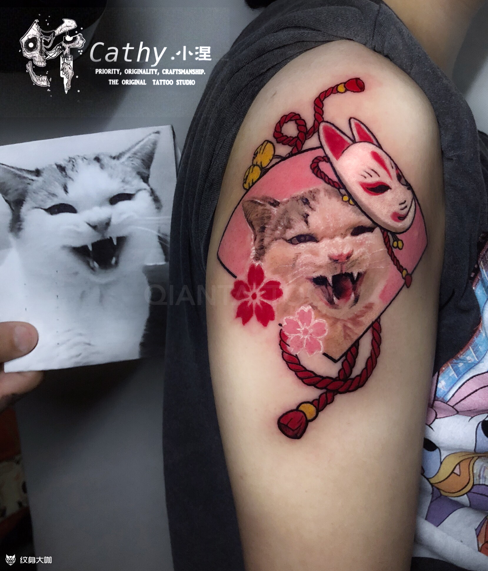 有什么有趣的猫纹身图案可以参考么？ - 知乎