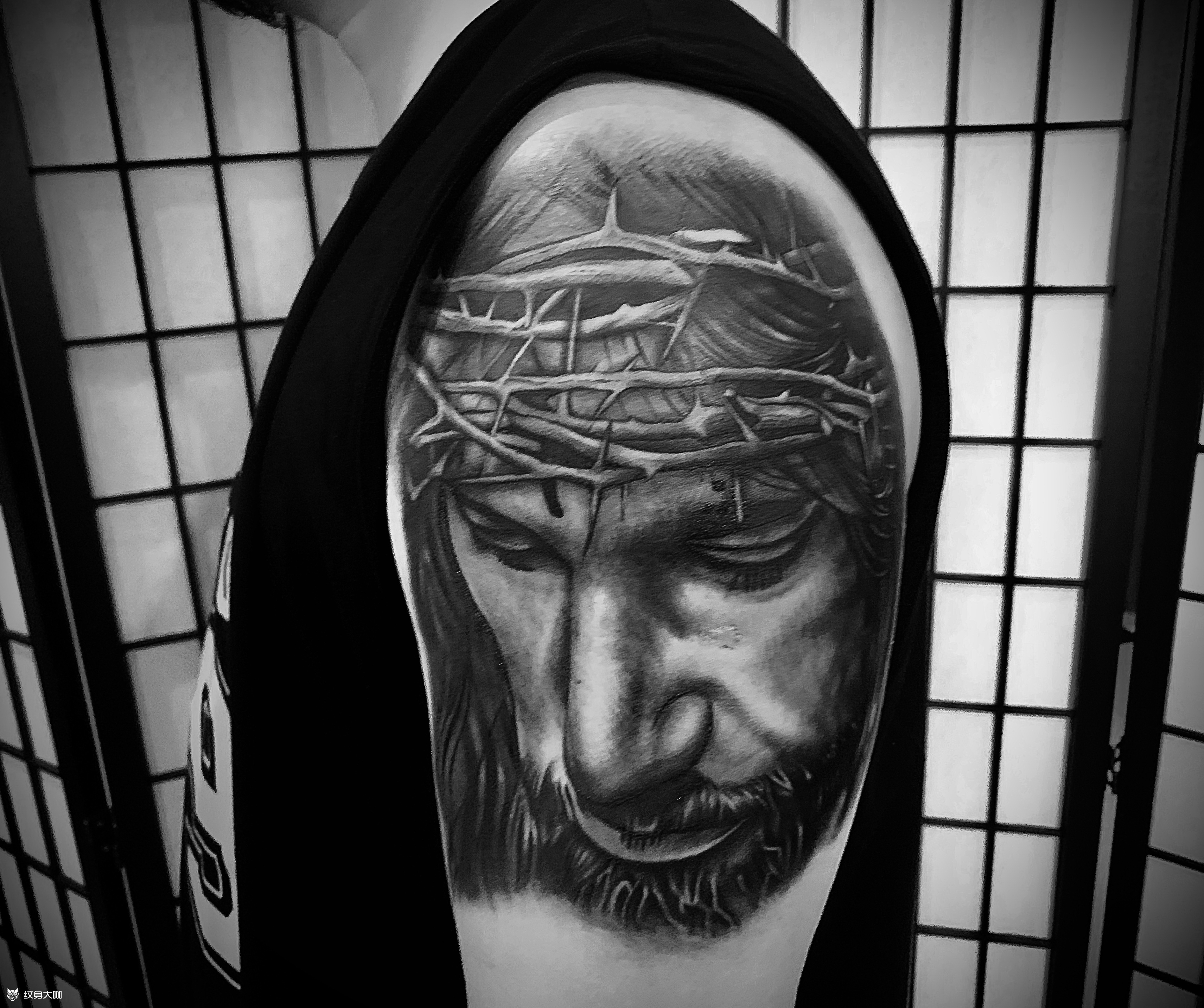 写实耶稣_纹身图案手稿图片_百里-豆子的纹身作品集