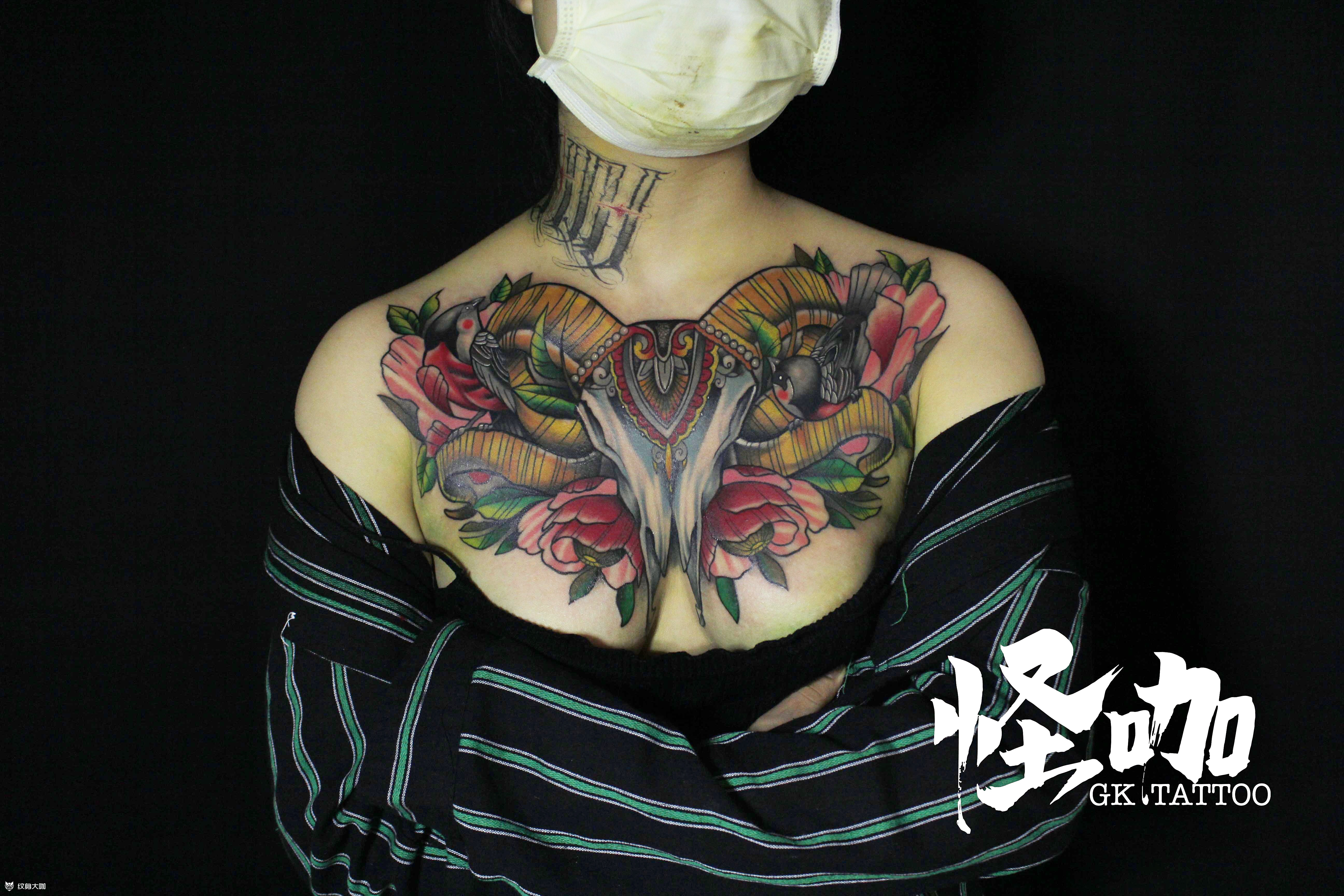 羊头_纹身图案手稿图片_gktattoo tt的纹身作品集