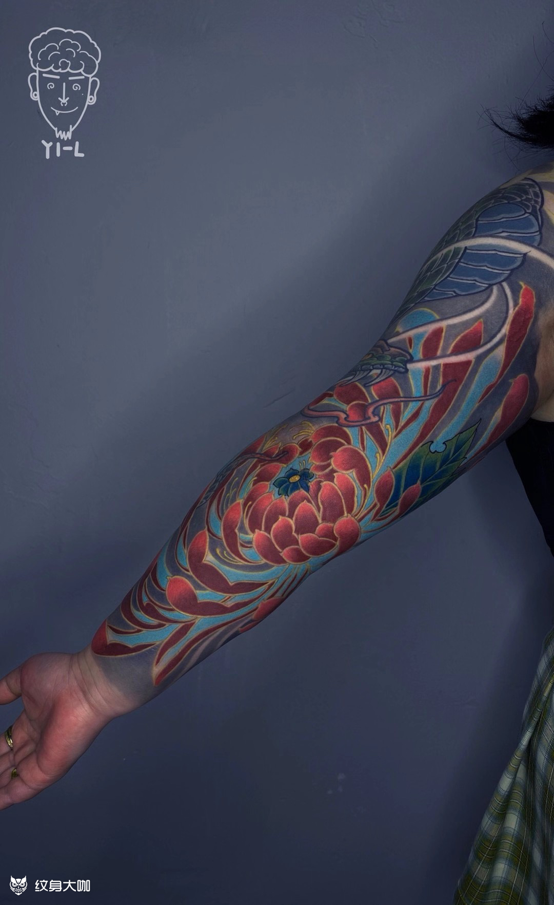 【传统花臂】 全程圆3打雾 22小时完成 Tattoo by 春_纹身大咖图库