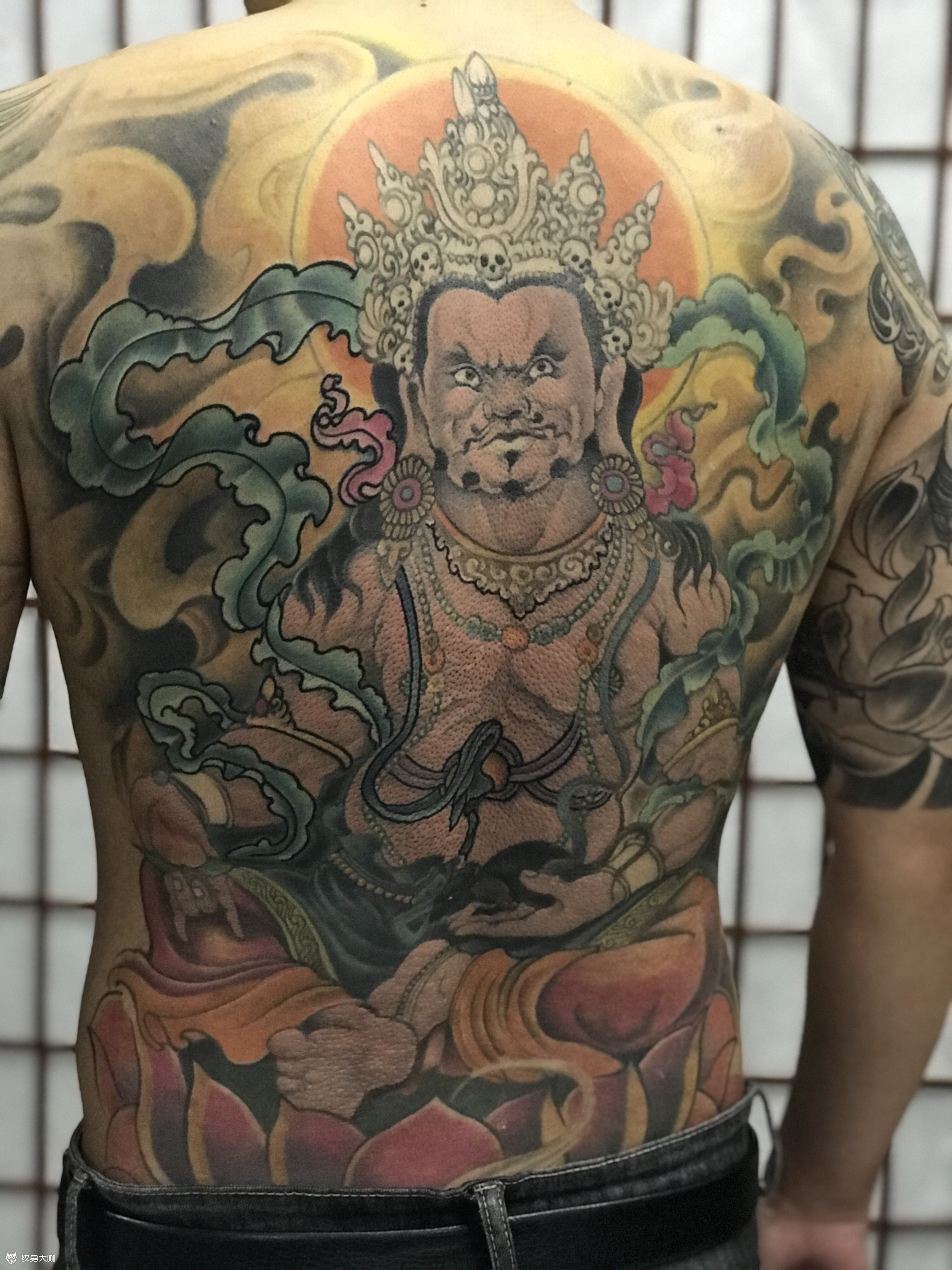 黄财神_纹身图案手稿图片_胶东巳雕的纹身作品集