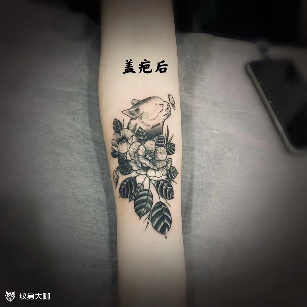 遮盖烫伤疤_纹身图案手稿图片_墨道 tattoo 林的纹身作品集