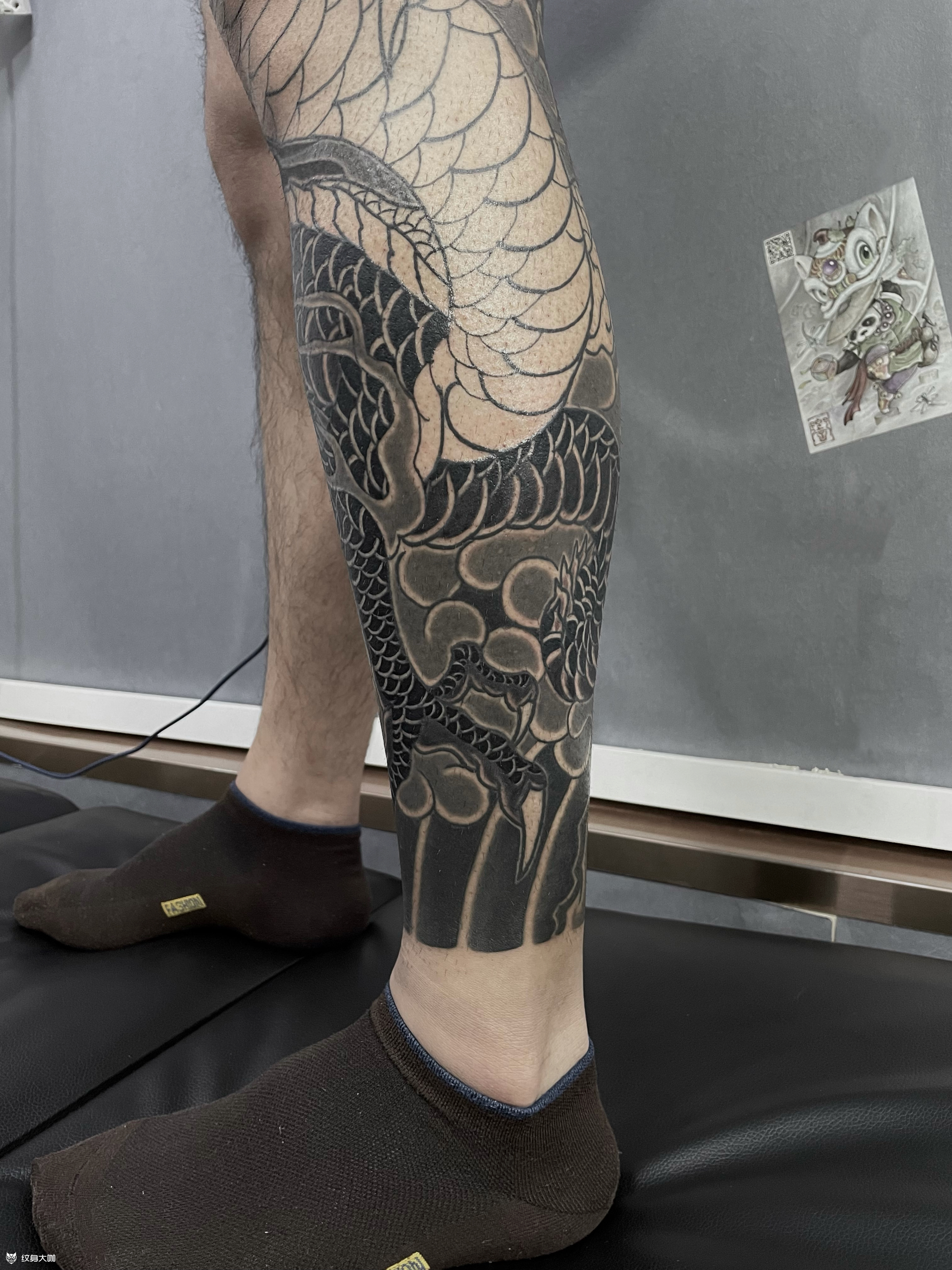 未完成盘龙腿93_纹身图案手稿图片_耀tattoo的纹身作品集