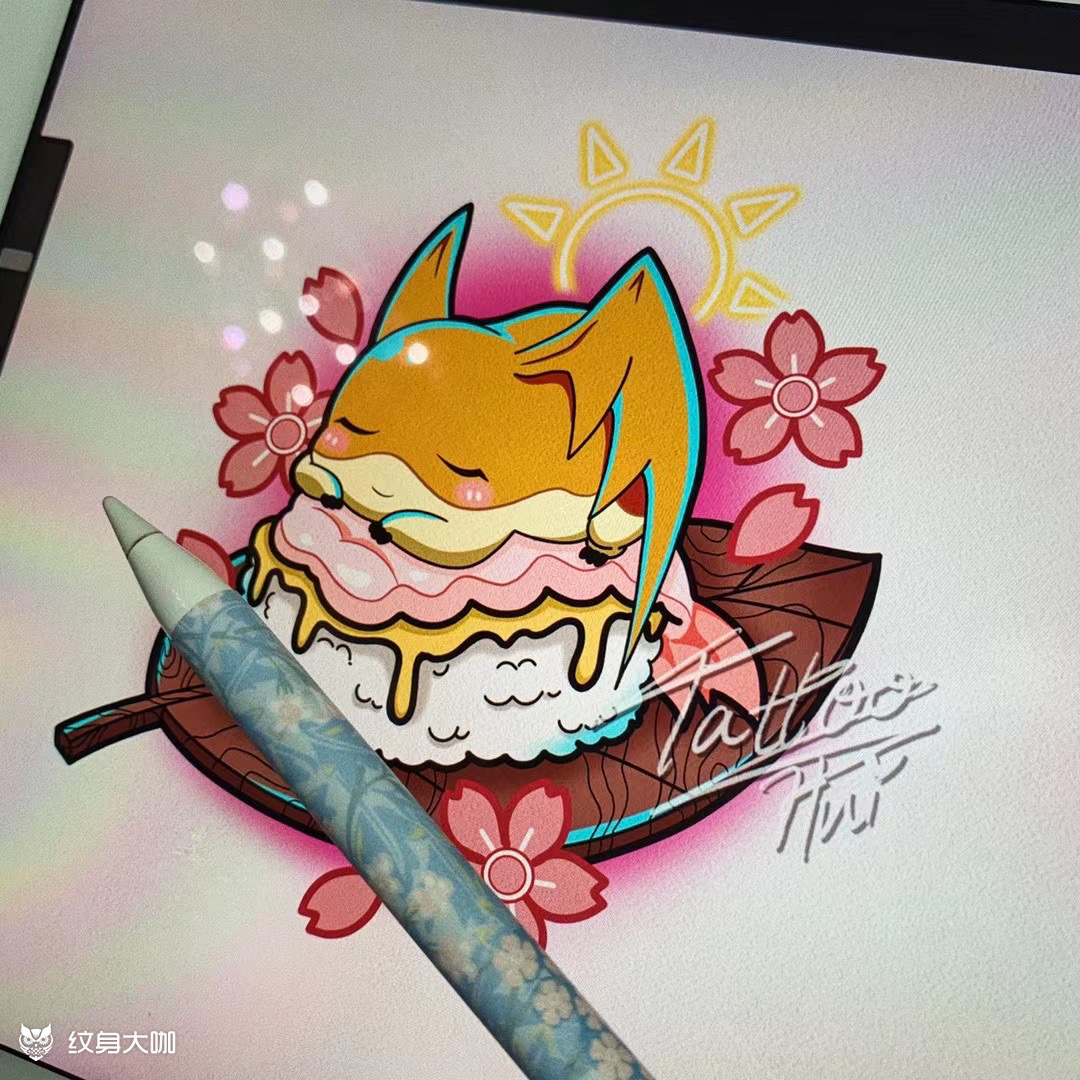 数码宝贝巴达兽设计手稿_纹身图案手稿图片_李迩纯的纹身作品集