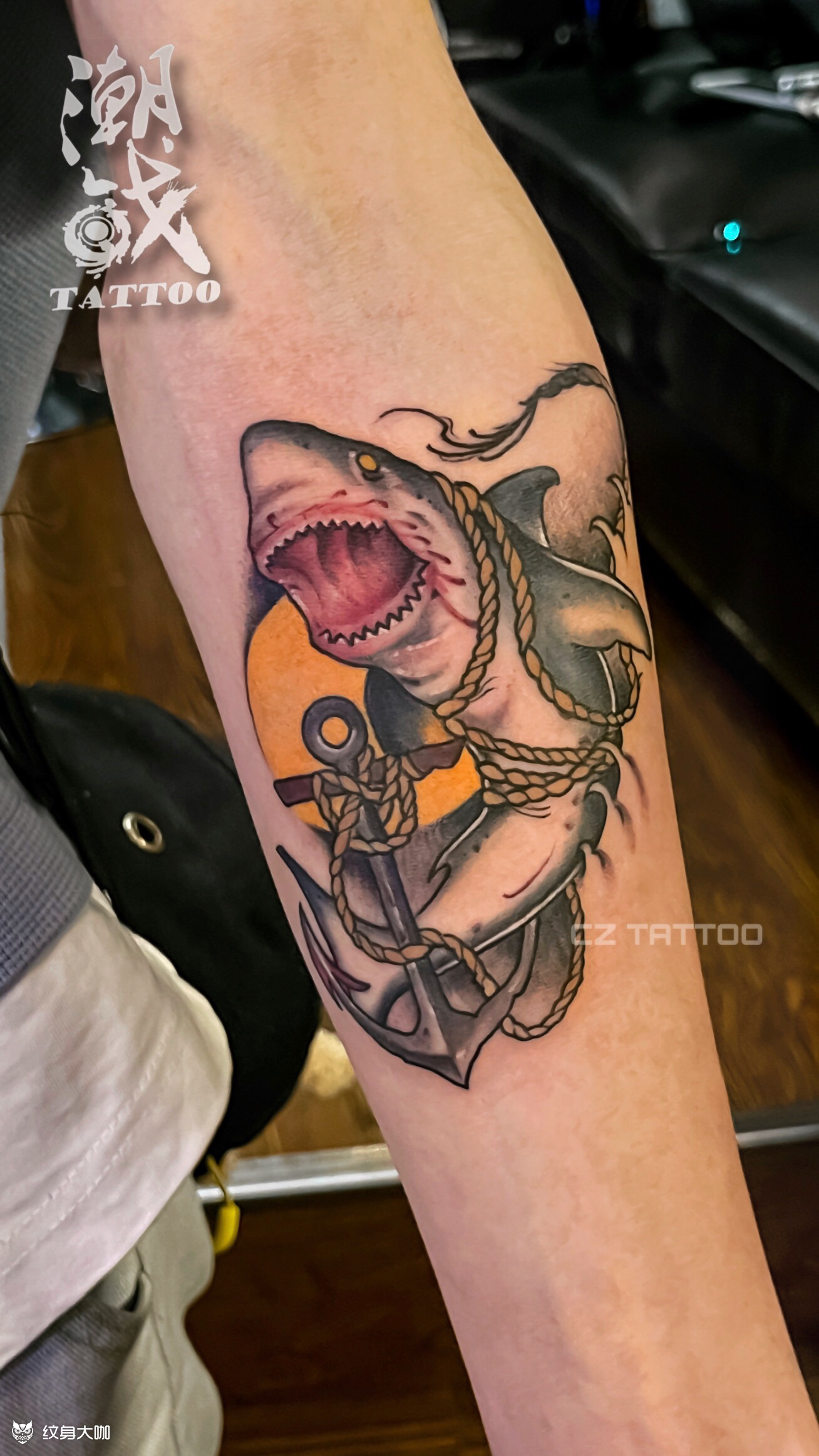 鲨鱼手臂纹身图案大全 纹身大咖