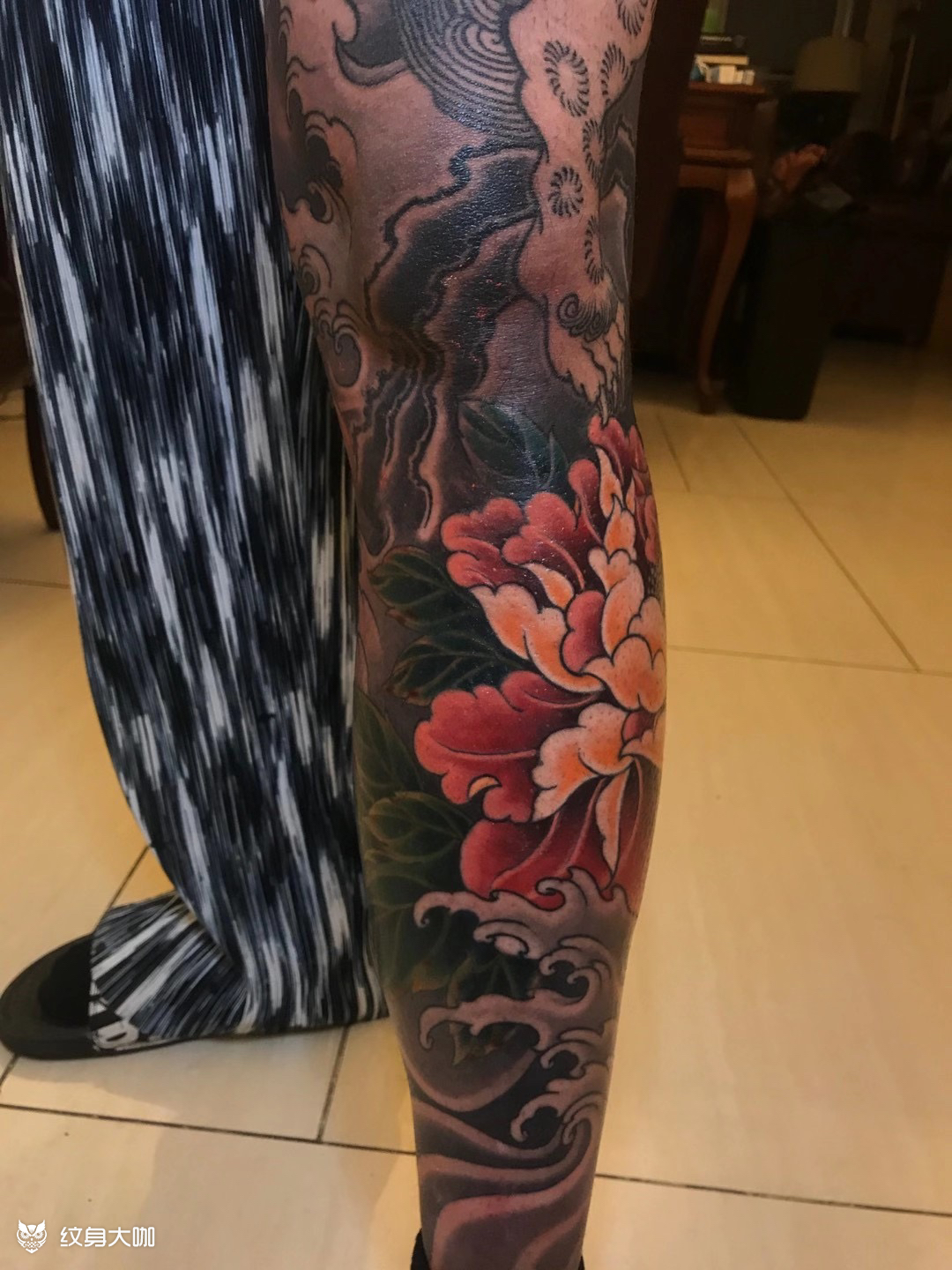 花腿局部_纹身图案手稿图片_阿森的纹身作品集
