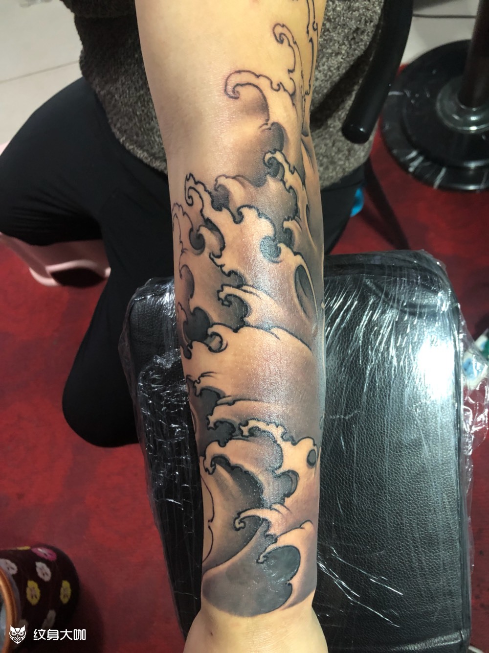 浪花_纹身图案手稿图片_吕广顺的纹身作品集