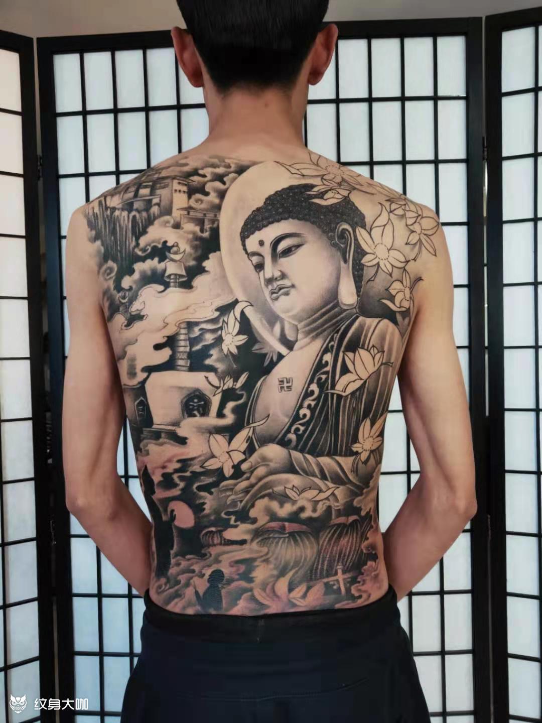 满背大佛_佛像背部纹身图案大全 纹身大咖