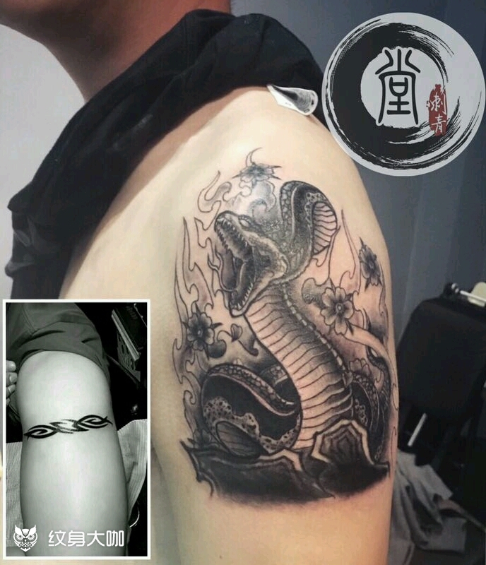 覆盖作品_纹身图案手稿图片_黑炎的纹身作品集
