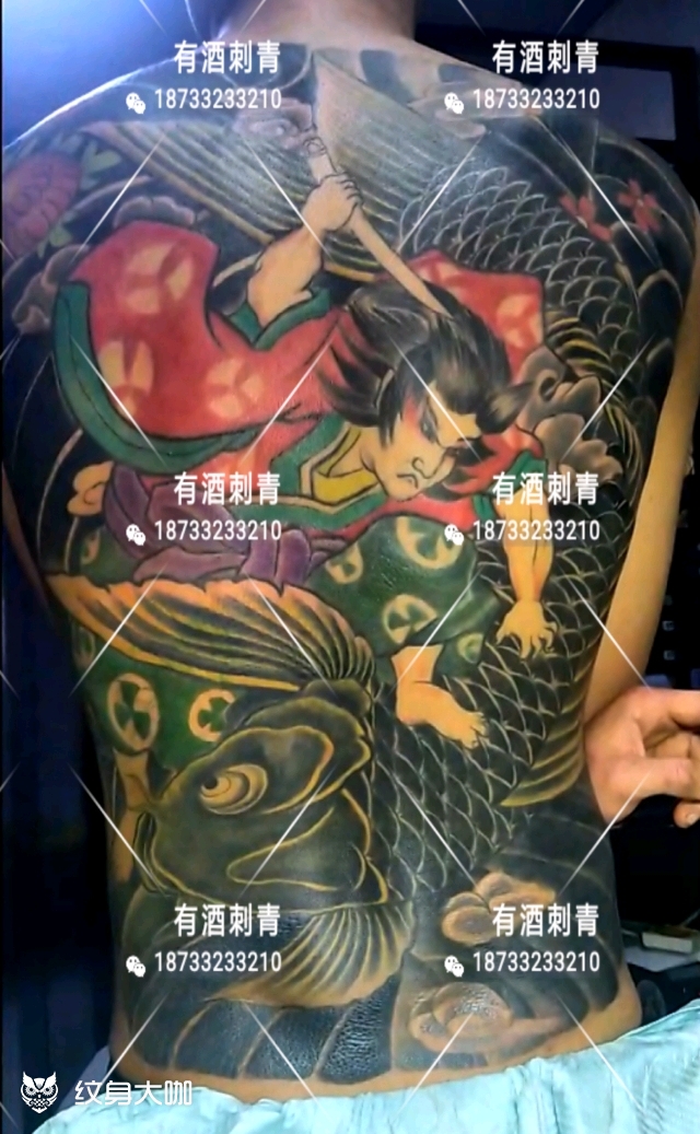 满背遮盖_纹身图案手稿图片_有酒tattoo_常年招生的纹身作品集