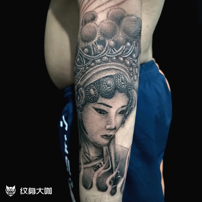 霸王别姬(未完成)_纹身图案手稿图片_观云的纹身作品集