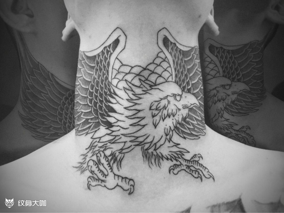 鹰(进度中)_纹身图案手稿图片_雕鹰的纹身作品集