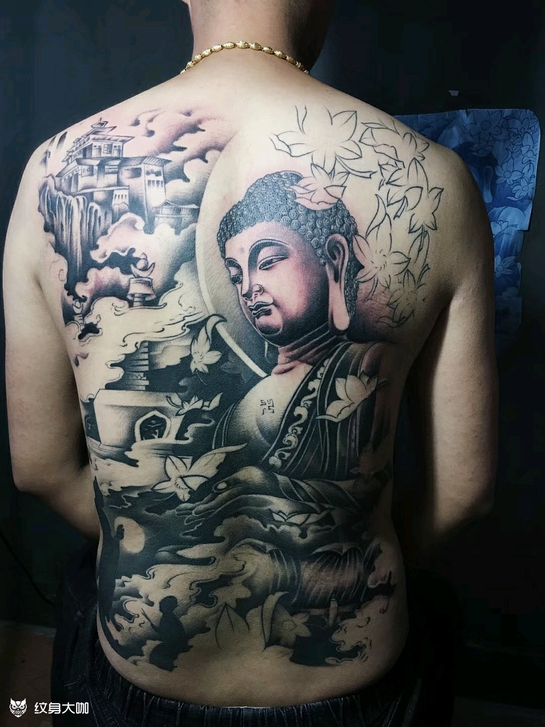 满背佛_纹身图案手稿图片_忠义堂刺 青—赵泽的纹身作品集