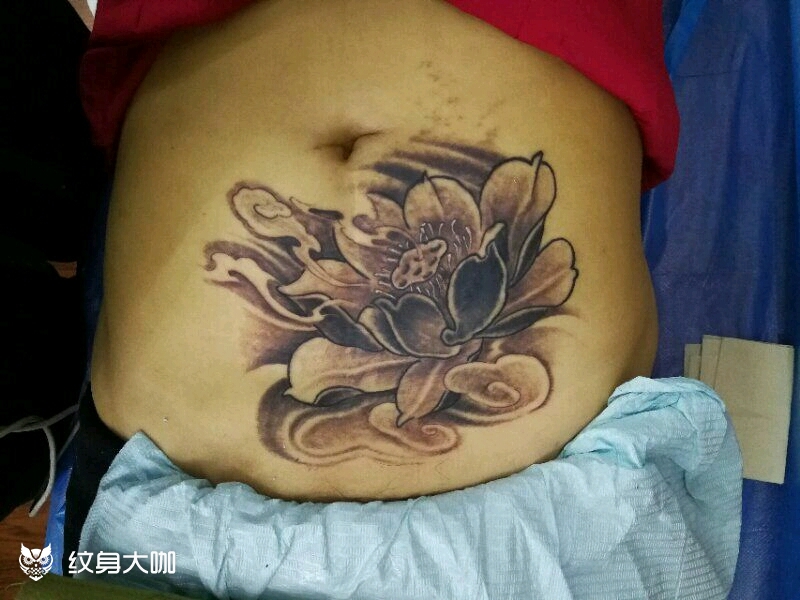覆盖肚子纹身_纹身图案手稿图片_张蕊鑫的纹身作品集