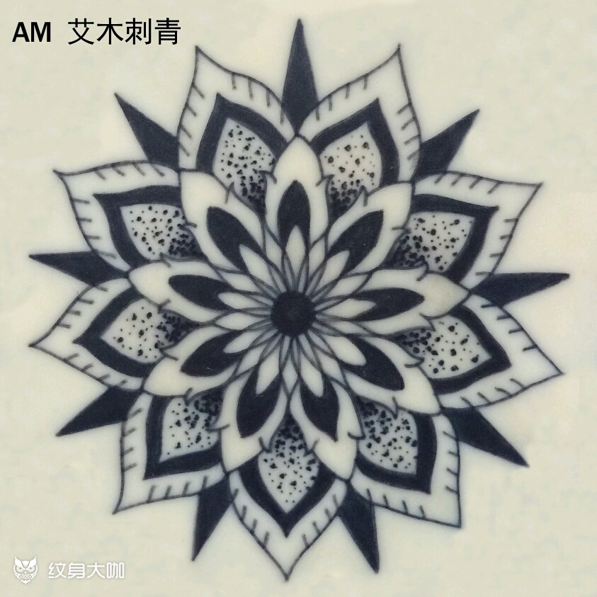 樊花_纹身图案手稿图片_雨刺的纹身作品集