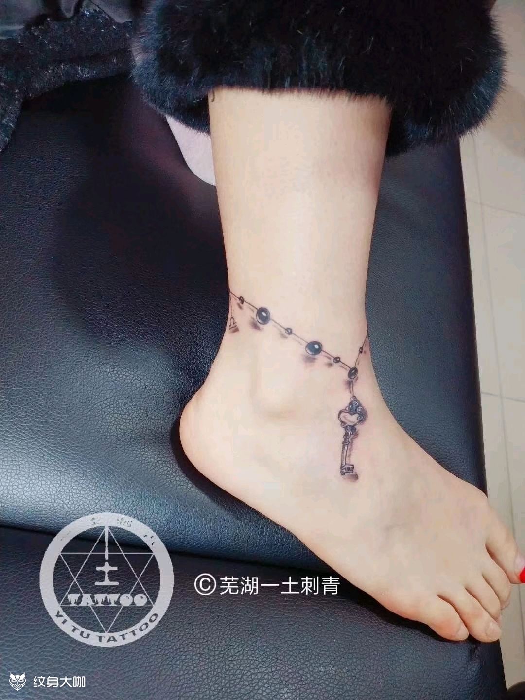 97 脚链_纹身图案手稿图片_纪刚的纹身作品集