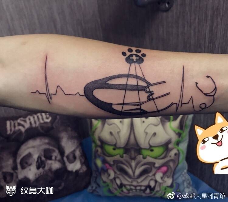 心脏科医生_纹身图案手稿图片_纹画人大星的纹身作品集