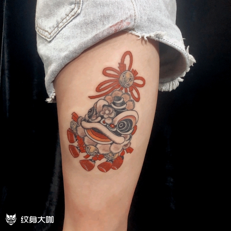 醒狮(客带稿)_纹身图案手稿图片_赖治平的纹身作品集