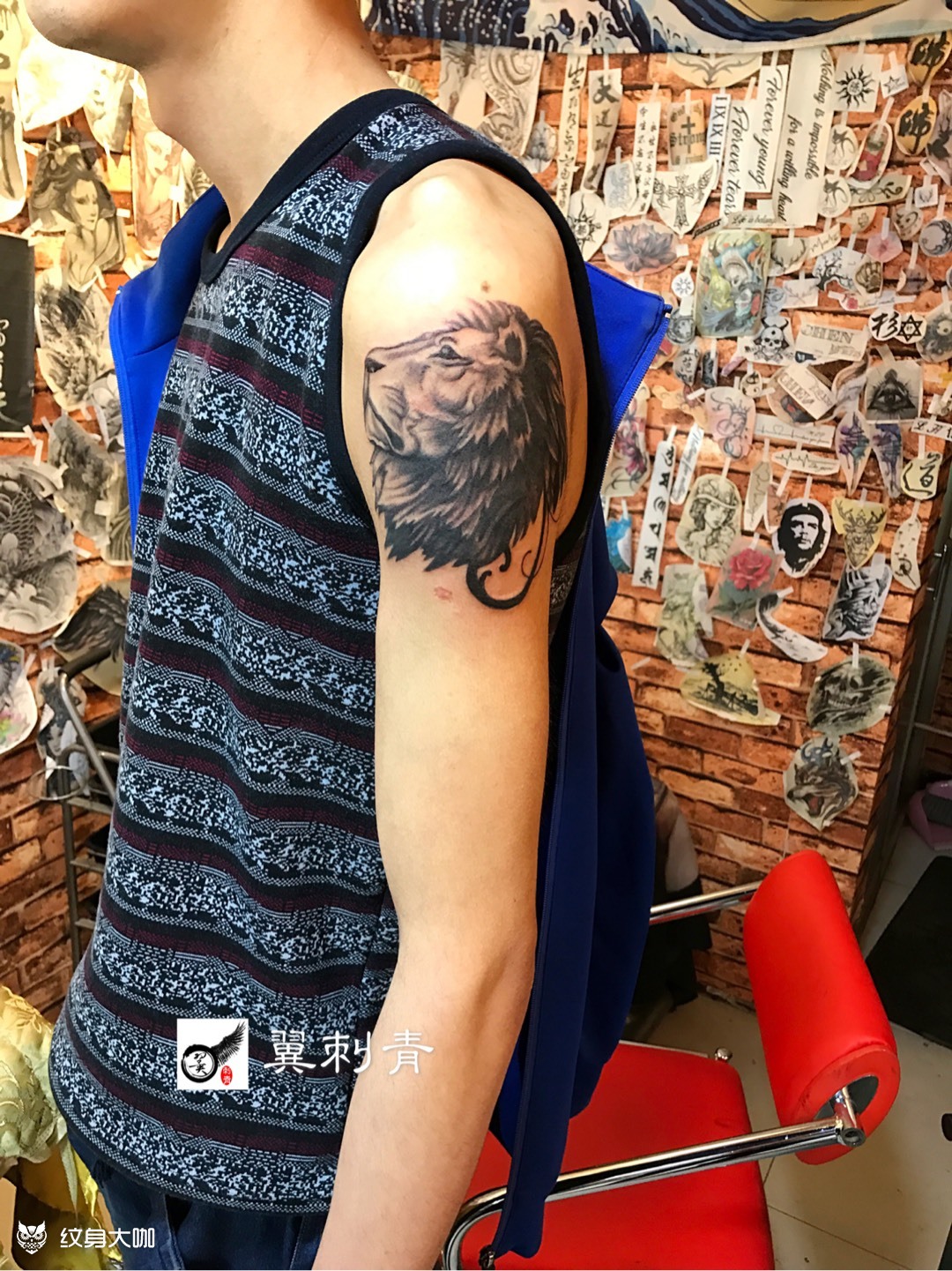 小狮子_纹身图案手稿图片_李杰的纹身作品集