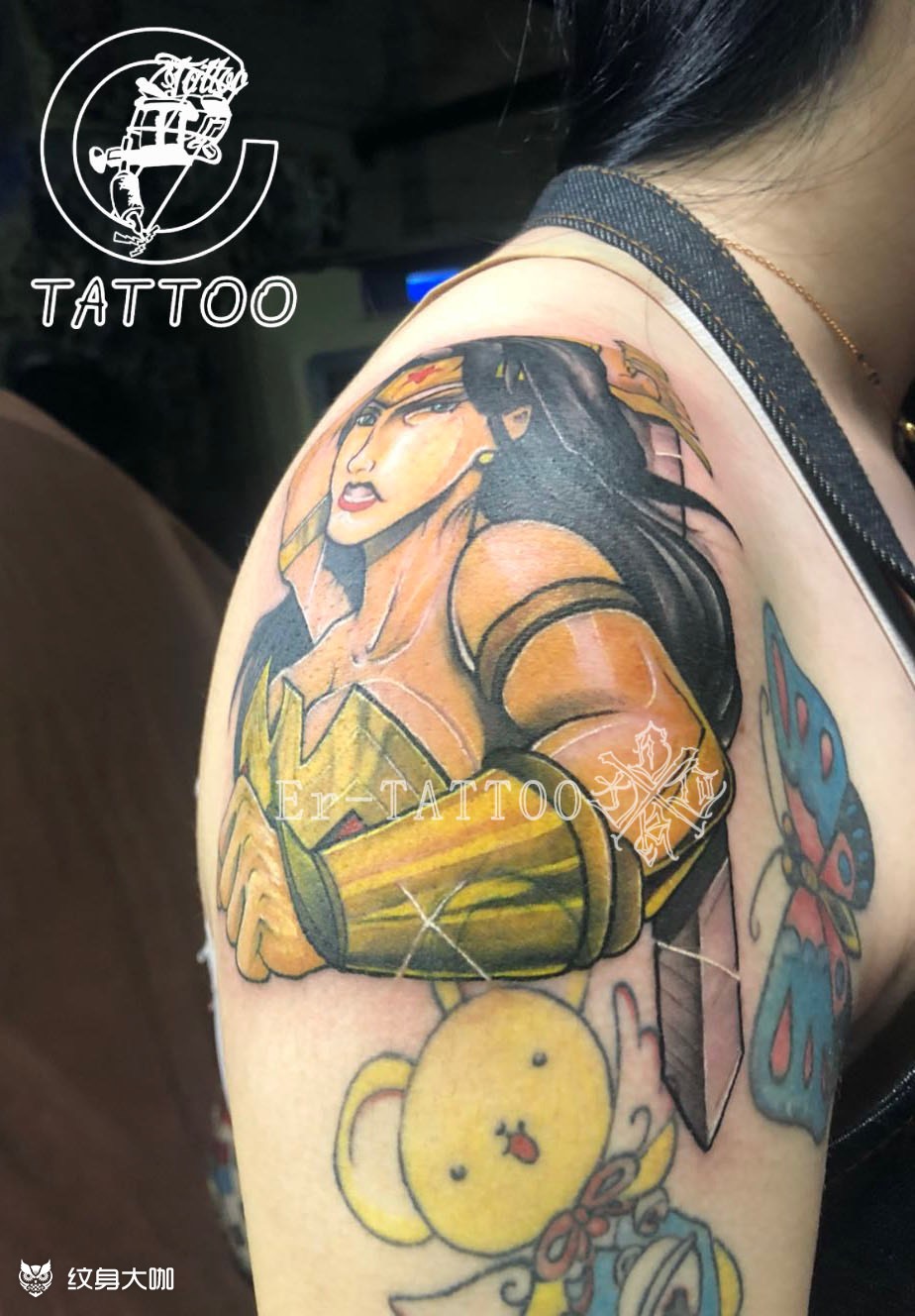 神奇女侠_纹身图案手稿图片_er-tattoo的纹身作品集