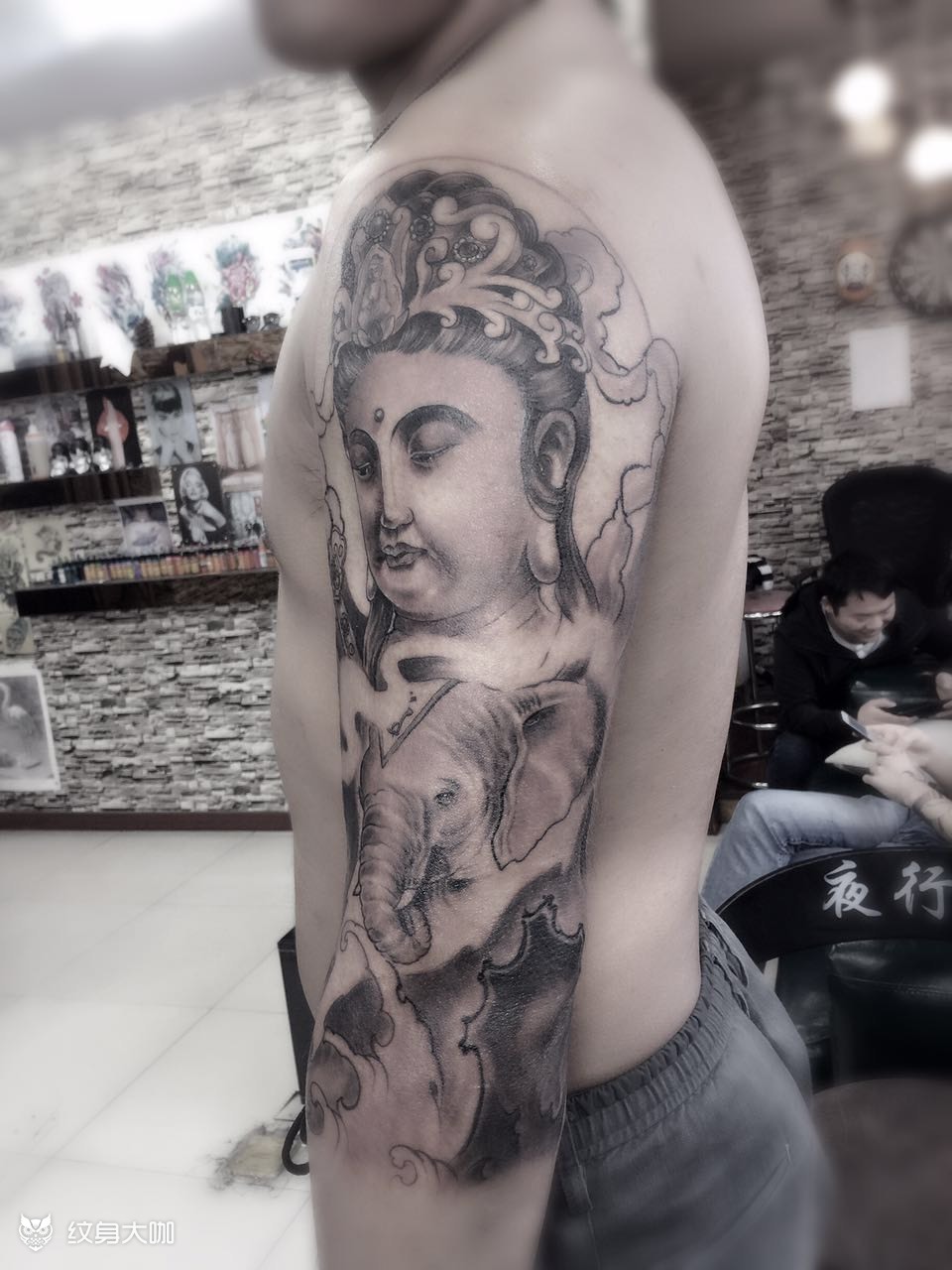 普贤菩萨_纹身图案手稿图片_阿青的纹身作品集