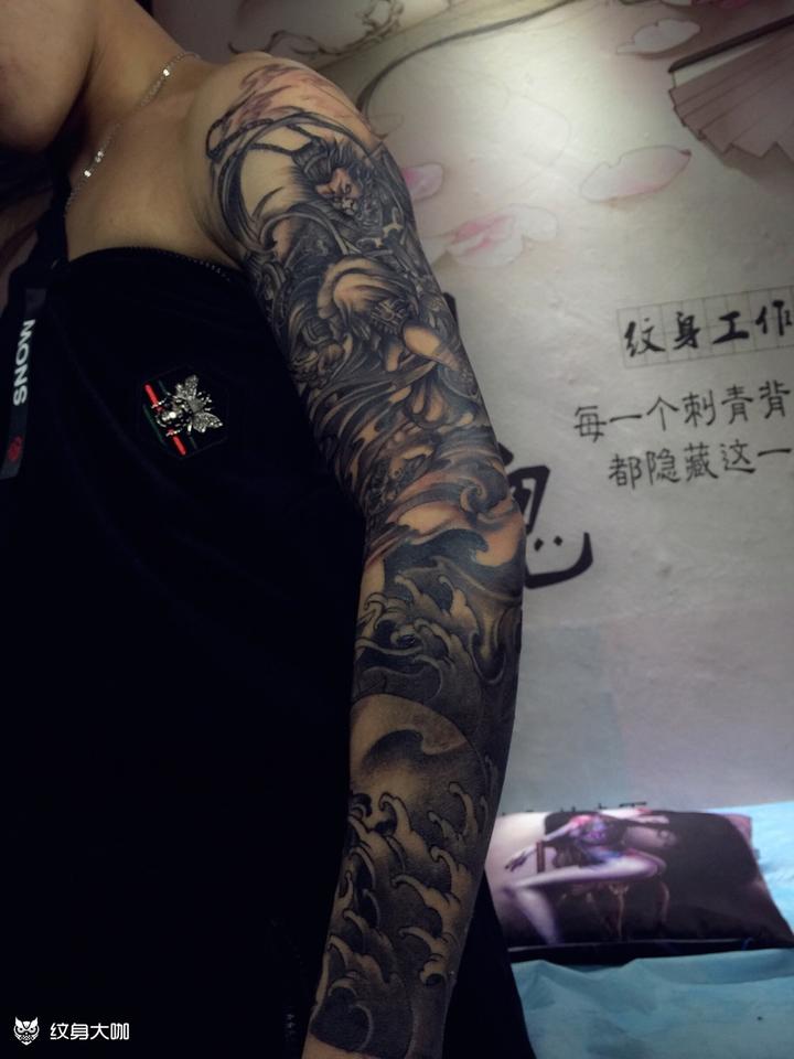传统·花臂_纹身图案手稿图片_伍家龙的纹身作品集