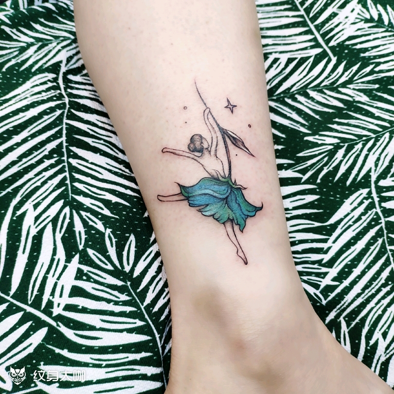 芭蕾女孩_纹身图案手稿图片_有空tattoo.牛老西的纹身作品集