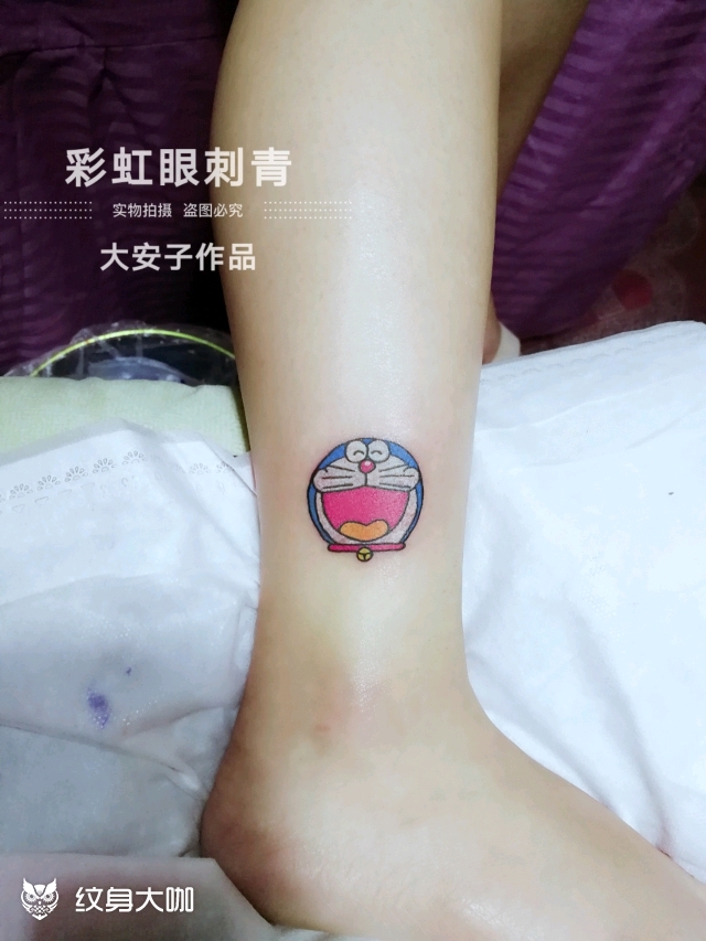 哆啦a梦_纹身图案手稿图片_大安子的纹身作品集