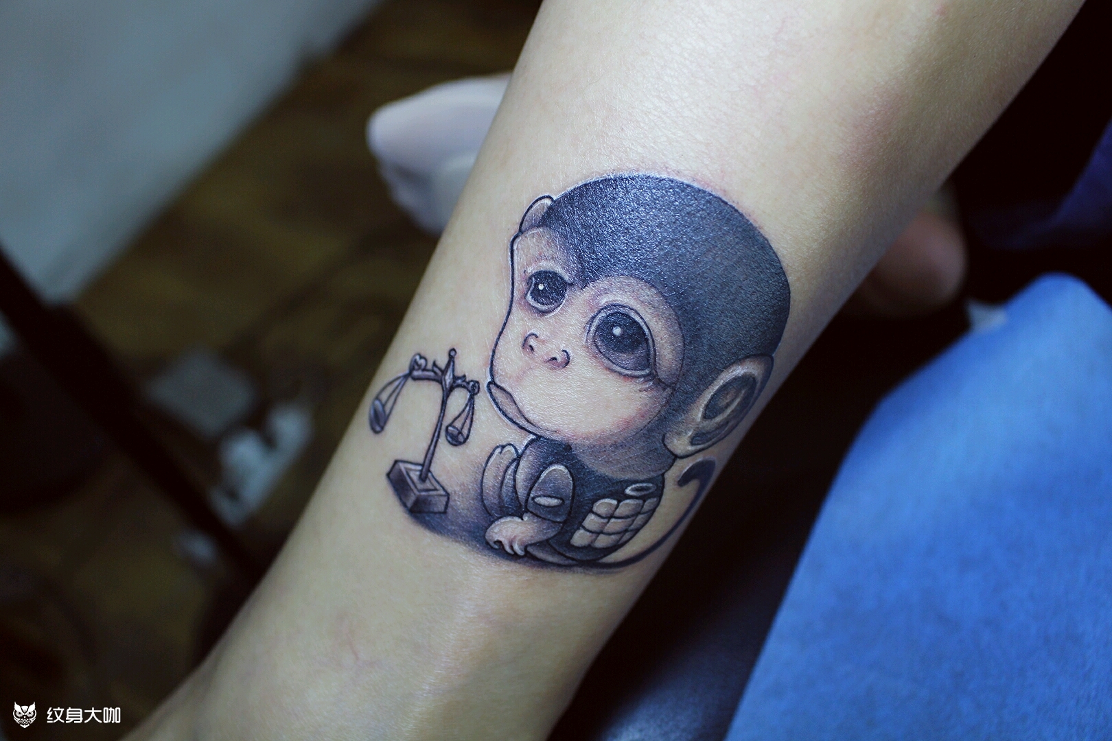 猴子_纹身图案手稿图片_韩健的纹身作品集