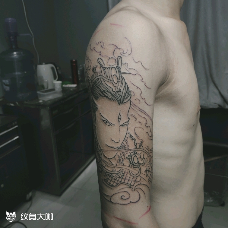 杨戬_纹身图案手稿图片_宋歌的纹身作品集