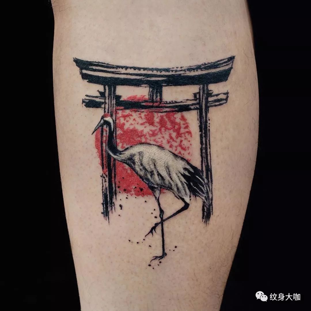 【纹身图案素材第476期】 鹤_纹身百科 - 纹身大咖
