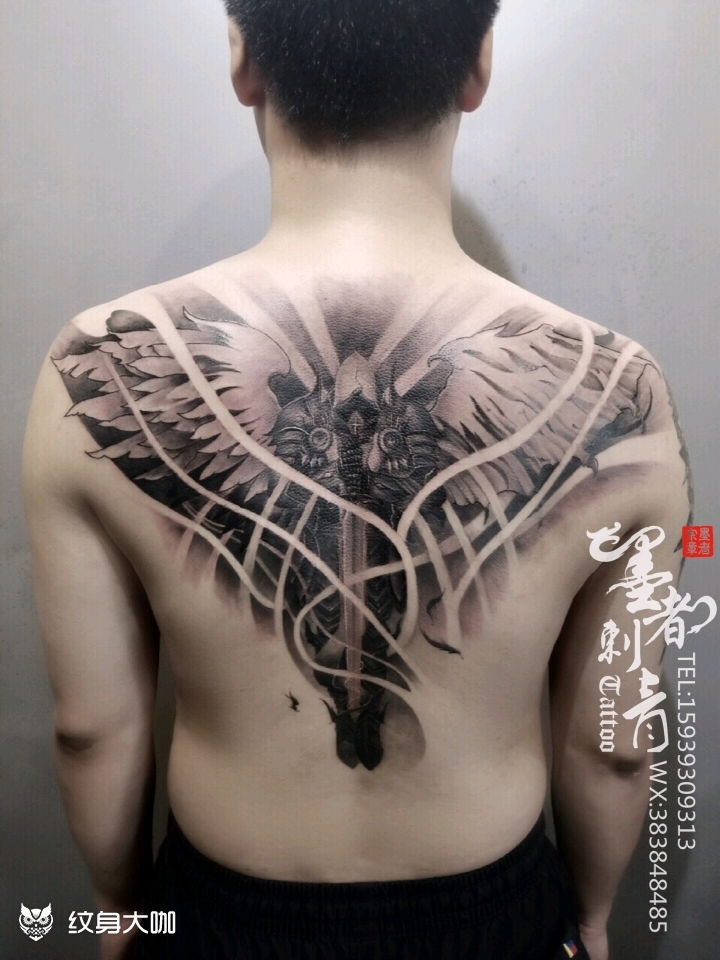 米迦勒大天使 _纹身图案手稿图片_墨者tattoo的纹身作品集