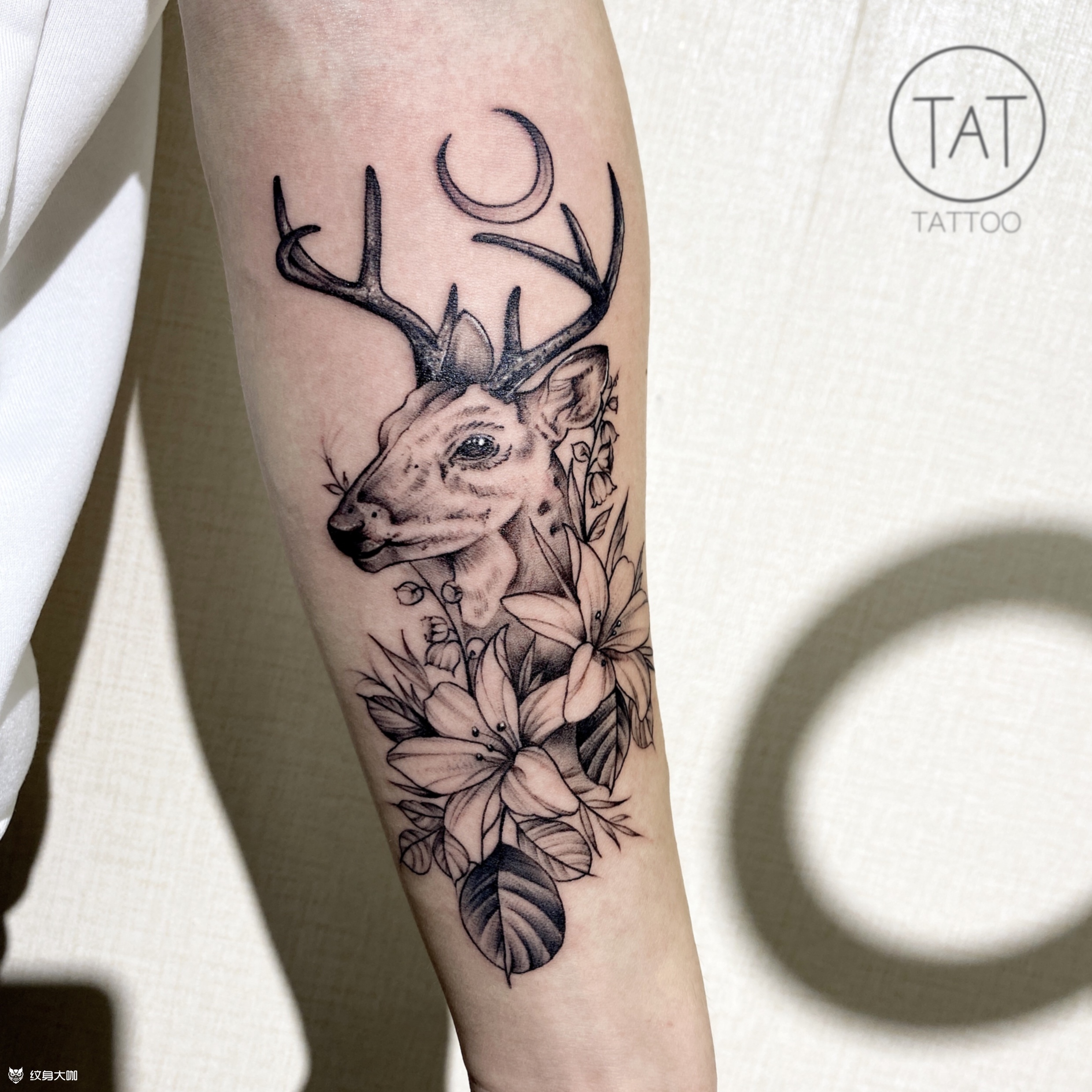 动物纹身 - 鹿纹身图案（87张）