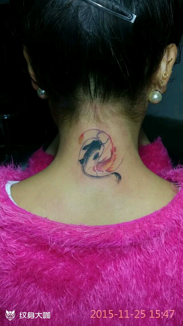 太极水墨鱼_纹身图案手稿图片_烈焰纹刺的纹身作品集