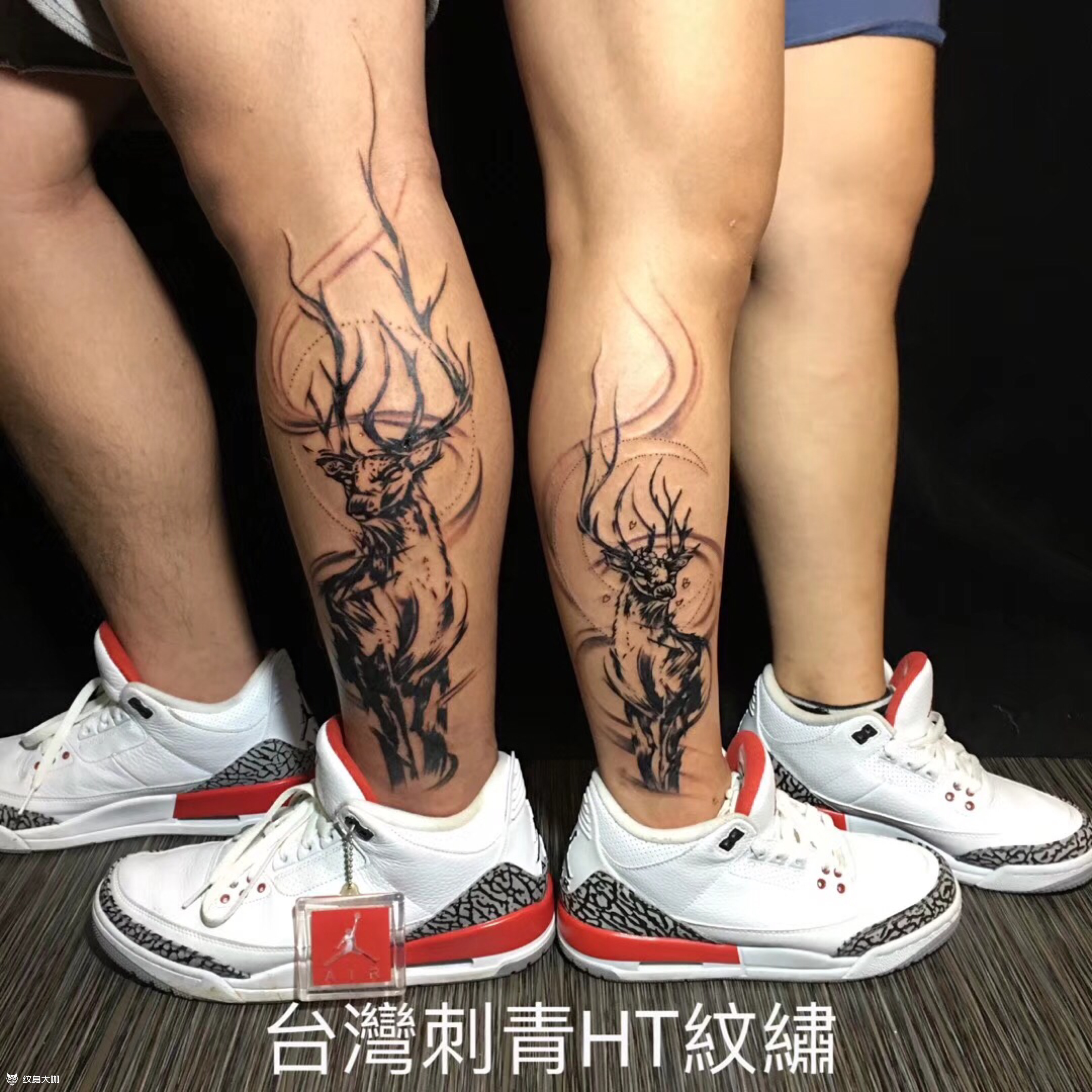 麋鹿_纹身图案手稿图片_crazytao的纹身作品集