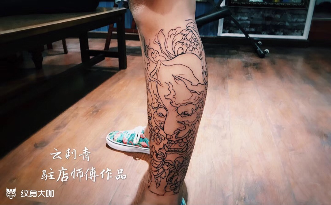 般若艺伎_纹身图案手稿图片_杨嘉恒的纹身作品集