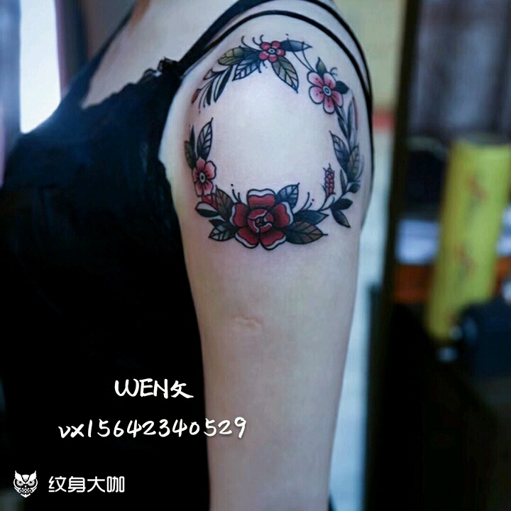 花环_纹身图案手稿图片_哪吒的纹身作品集