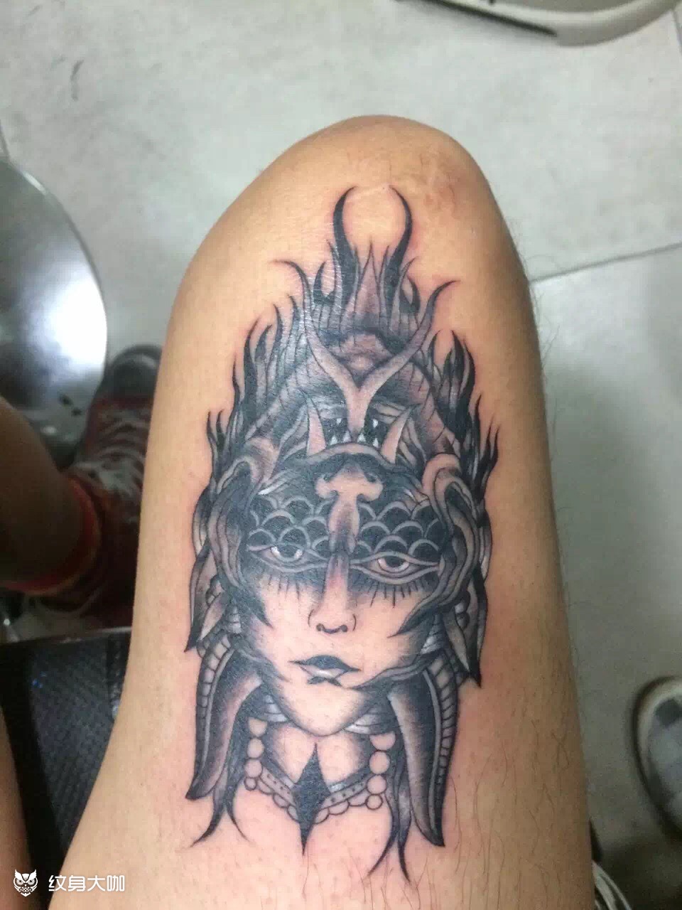 双面_纹身图案手稿图片_清先森的纹身作品集