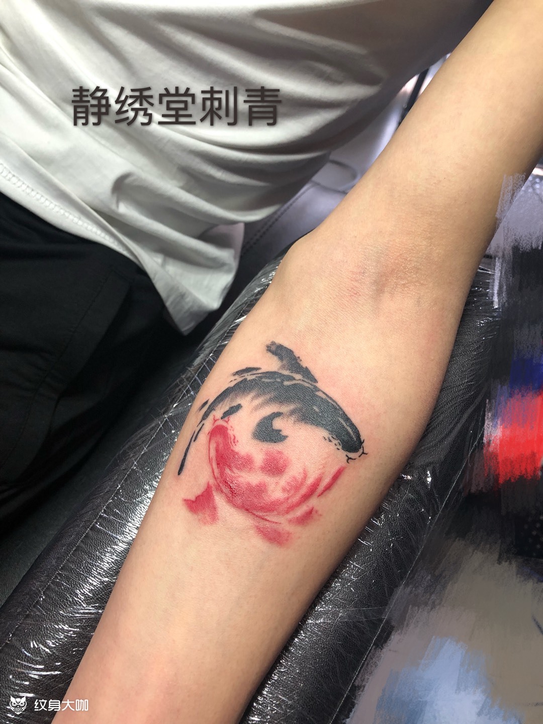 太极鱼_纹身图案手稿图片_萍子的纹身作品集