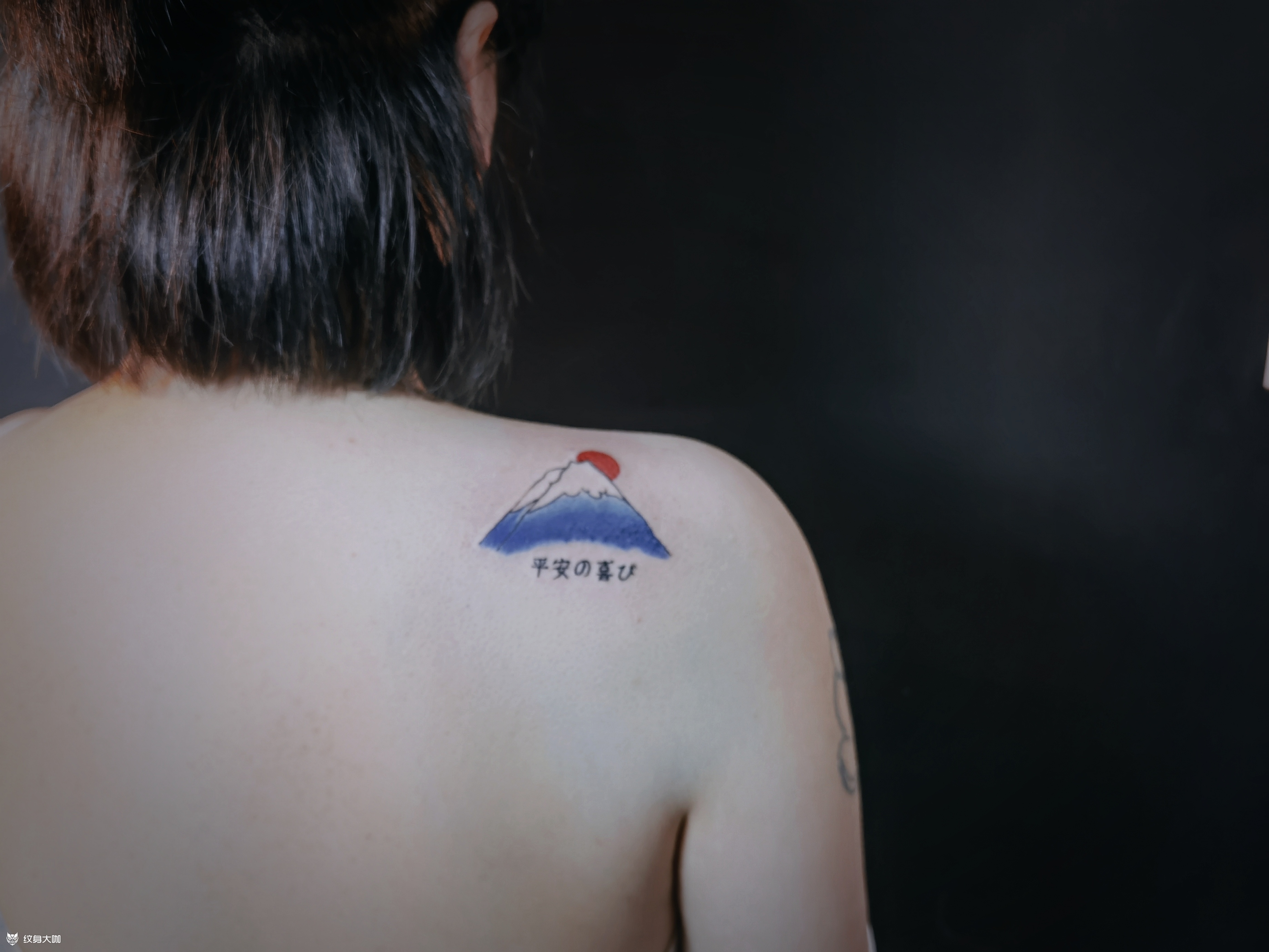 富士山_纹身图案手稿图片_小雨的纹身作品集