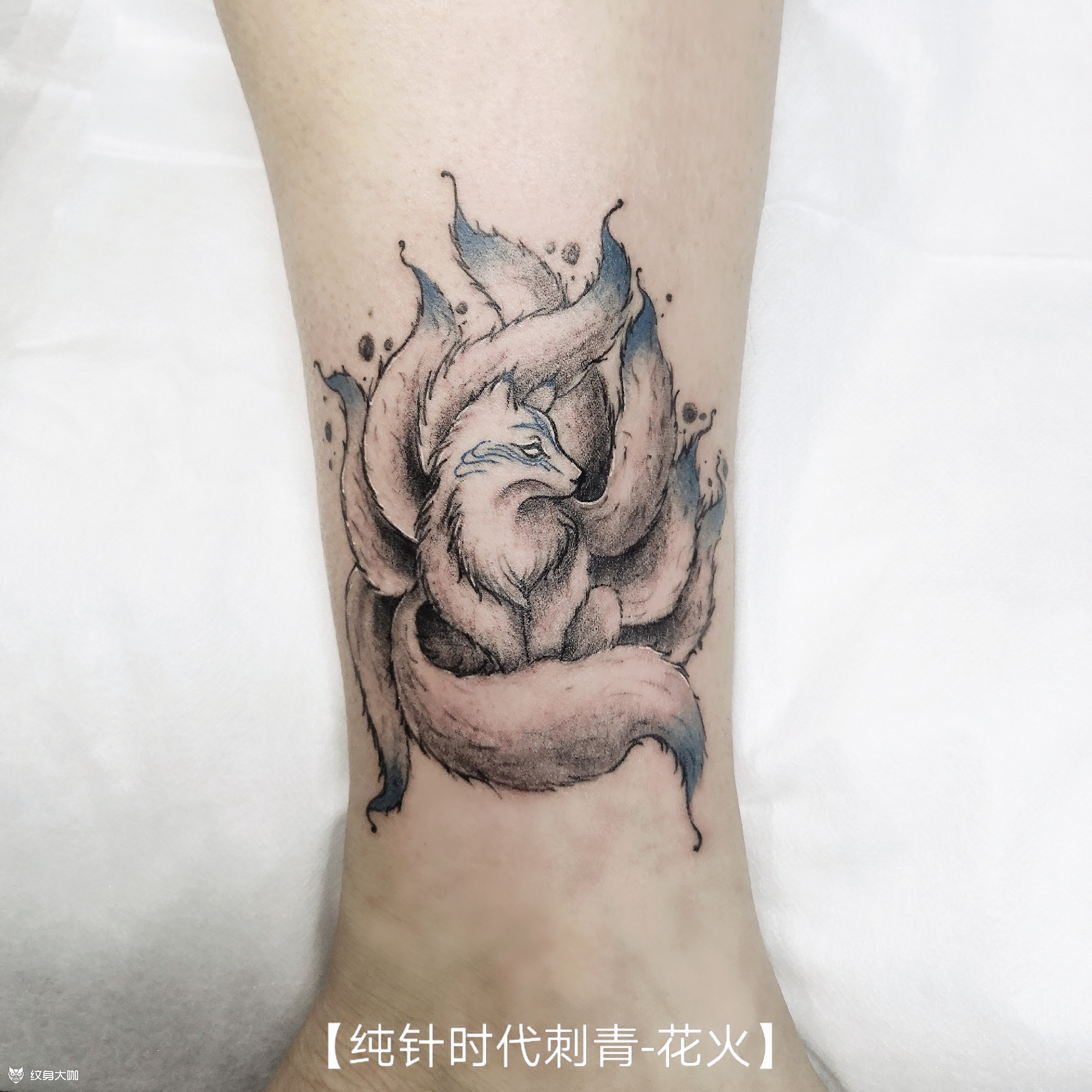 小狐狸_纹身图案手稿图片_花火的纹身作品集