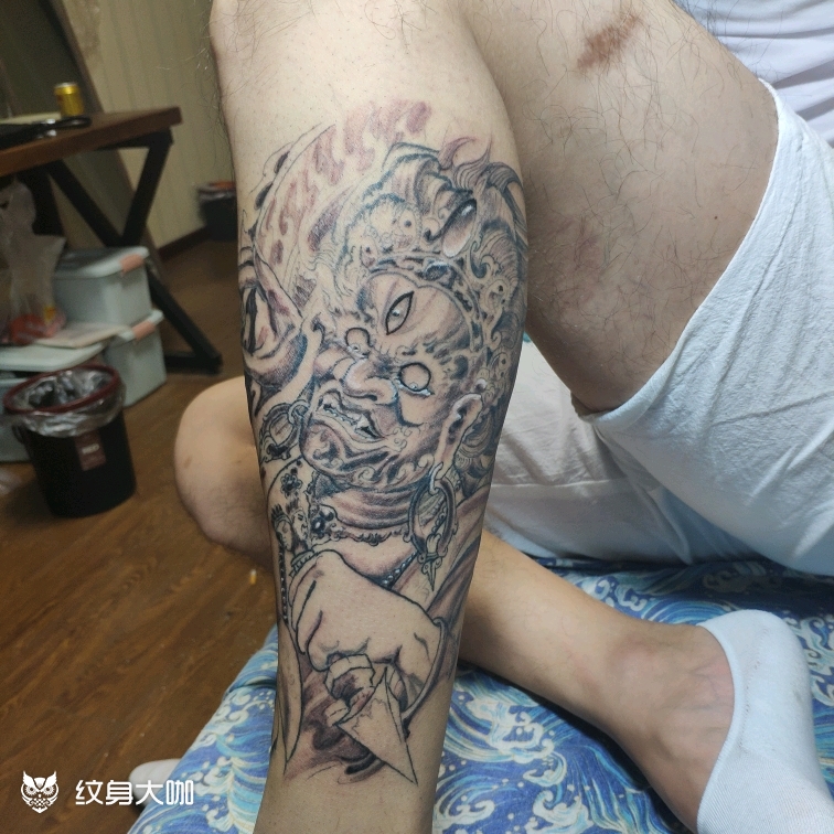 大暗黑天_纹身图案手稿图片_李洪涛的纹身作品集