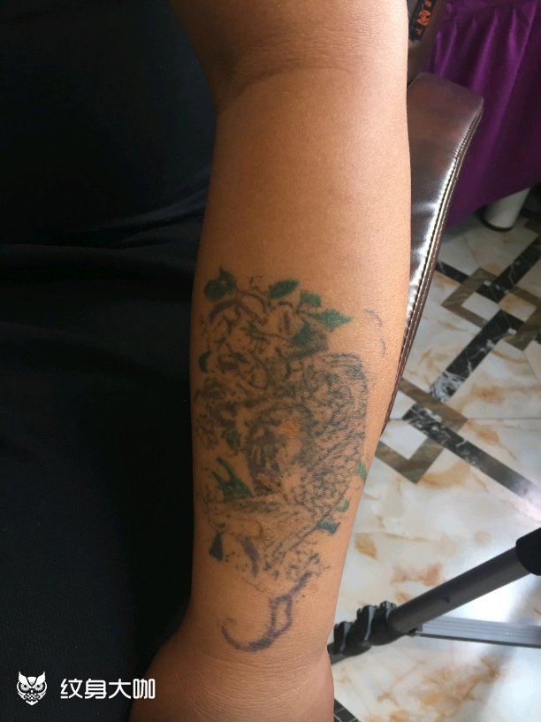 麒麟花臂_纹身图案手稿图片_观山的纹身作品集
